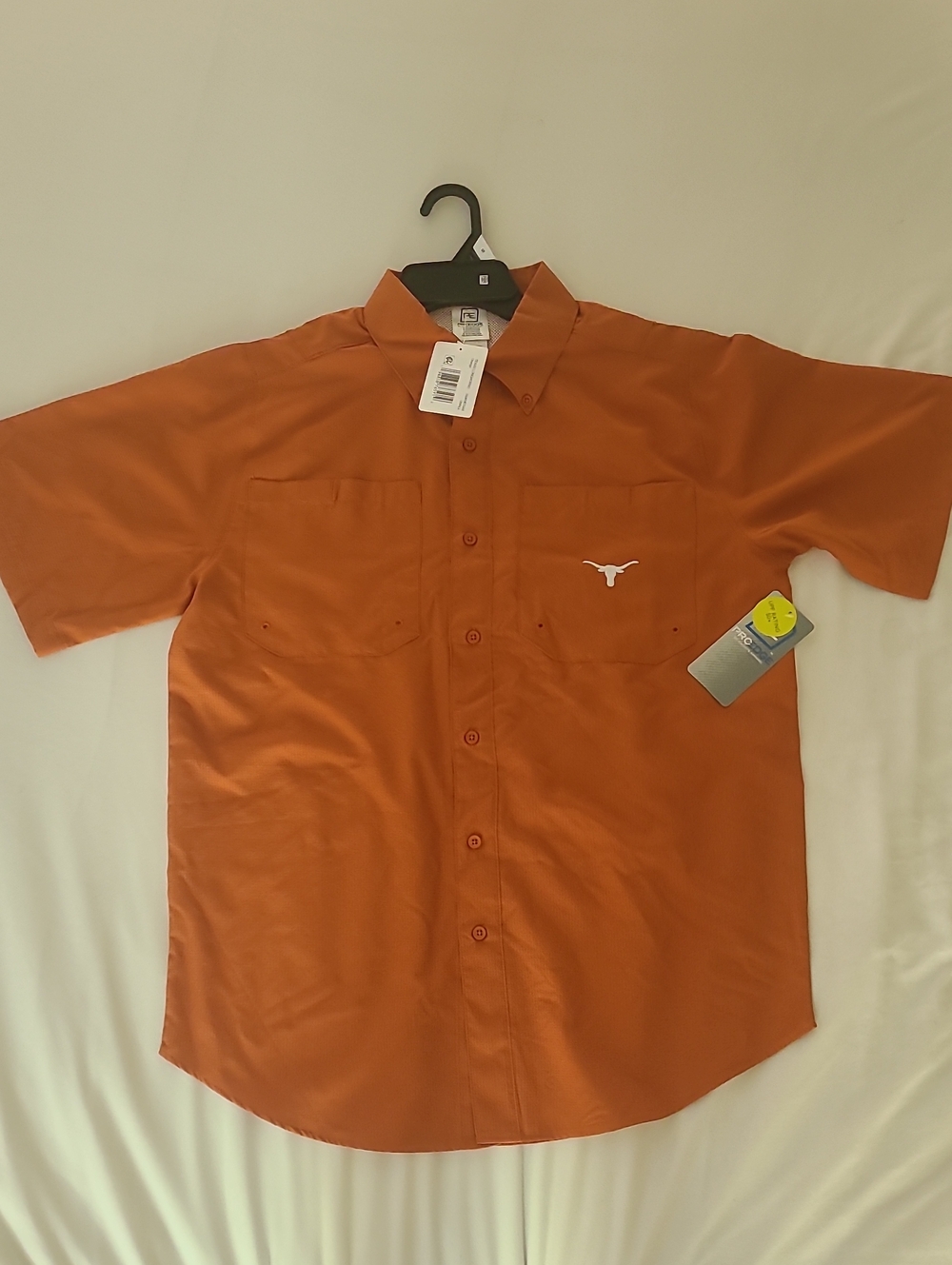 NWT University Of Texas Longhorns Burnt Orange Short-Sleeve Button-Up Shirt